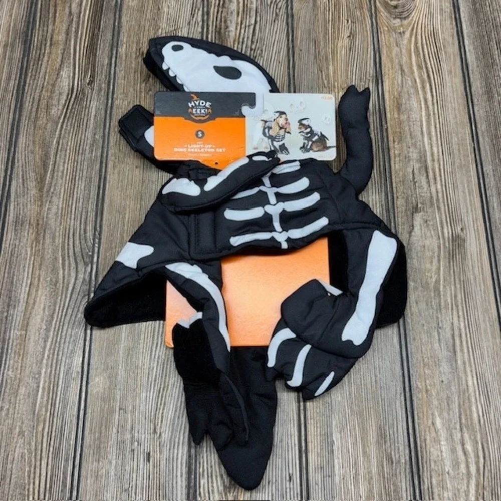 New Hyde and EEK! Small Light Up Dino Skeleton Pet Costume